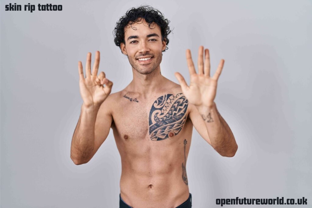 skin rip tattoo