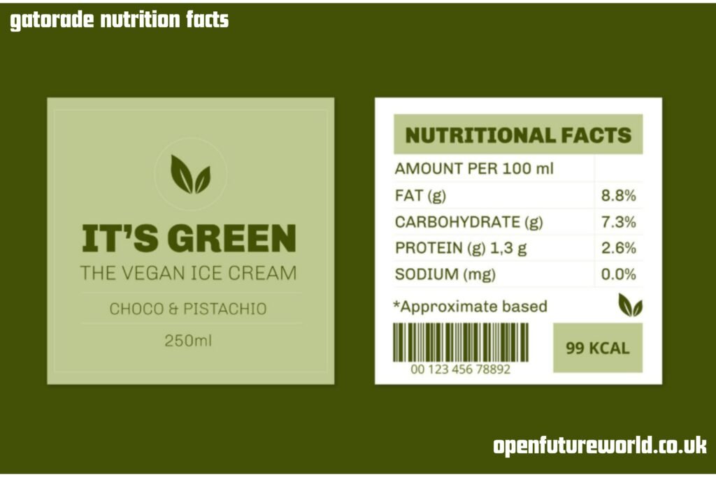 gatorade nutrition facts